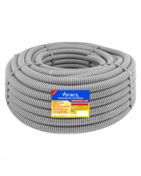 Гофротруба Sokol Professional с протяжкой ⌀ 16 мм серая