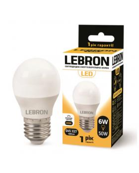 Лампа светодиодная Lebron LED L-G45 4W 3000K 220V E27 (00-10-29)