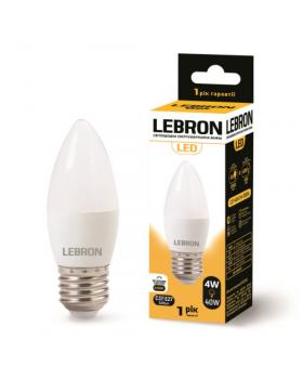 Лампа светодиодная Lebron LED L-C37 6W 4100K 220V E27 (11-13-50)