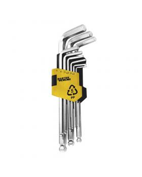Ключи шестигранные Mastertool CrV 1,5-10 мм (набор 9 шт) 75-0957