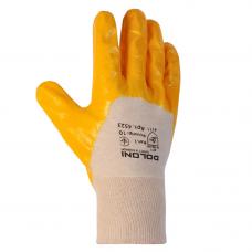 Перчатки стекольщика Doloni трикотажные с нитриловым покрытием (р.10) желтые