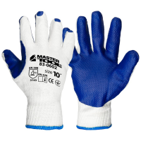 Перчатки хлопковые с латексным покрытием Mastertool 83-0602