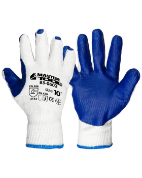 Перчатки хлопковые с латексным покрытием Mastertool 83-0602