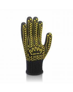 Перчатки трикотажные Корона с ПВХ точкой черные (10 р)
