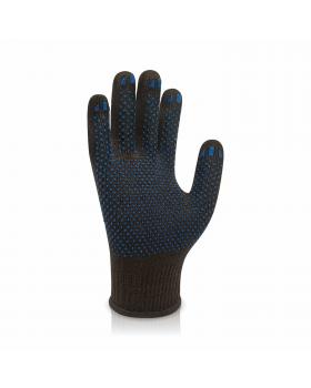 Перчатки трикотажные Standart с ПВХ точкой черные (10 р)