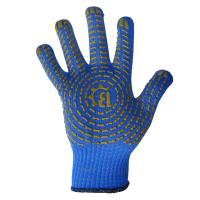 Перчатки вязанные синие с вкраплениями (L) 16-030-1
