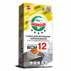 Кладочная и шпаклевочная смесь Anserglob BCM 12 Зима (25 кг)