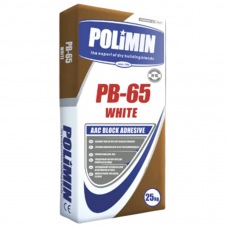 Смесь для кладки газобетона PB-65 White (25 кг) Polimin