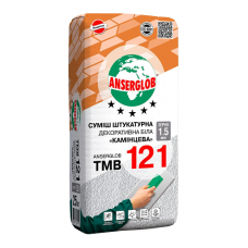 Декоративная штукатурка “барашек” 1,5 мм Anserglob TMB 121 (25 кг) белая